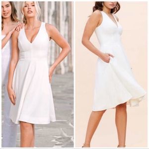 Dress the Population White Sleeveless Dress